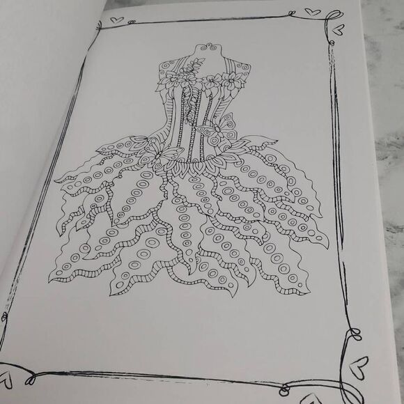 Dresses Advance Coloring Book - Picture 8 of 10